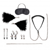 Большой эротический набор из 12 предметов Interchangeable Collar   Nipple Clips Set - Lux Fetish - купить с доставкой в Шахтах