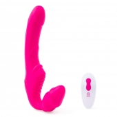 Розовый безремневой страпон на радиоуправлении Strapless Together - 22 см. - Together Toy - купить с доставкой в Шахтах