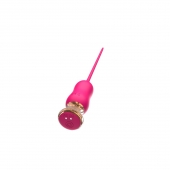 Розовый тонкий стимулятор Nipple Vibrator - 23 см. - I-MOON - купить с доставкой в Шахтах