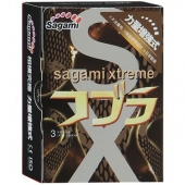 Суженные к основанию презервативы Sagami Xtreme COBRA - 3 шт. - Sagami - купить с доставкой в Шахтах