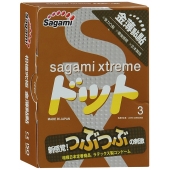 Презервативы Sagami Xtreme FEEL UP с точечной текстурой и линиями прилегания - 3 шт. - Sagami - купить с доставкой в Шахтах