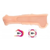 Телесная фантазийная насадка на член Cock Sleeve Size L - KOKOS - в Шахтах купить с доставкой