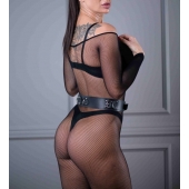 Черный кожаный пояс Sex Game - БДСМ Арсенал - купить с доставкой в Шахтах