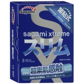 Розовые презервативы Sagami Xtreme FEEL FIT 3D - 3 шт. - Sagami - купить с доставкой в Шахтах