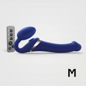 Синий безремневой страпон Multi Orgasm Size M с клиторальной стимуляцией - Strap-on-me - купить с доставкой в Шахтах