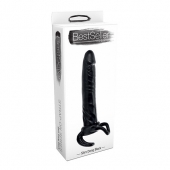 Чёрная насадка-фаллос для двойного проникновения INFLATABLE DILDO SLIM DONG  - 13,5 см. - Toyz4lovers - в Шахтах купить с доставкой
