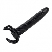 Чёрная насадка-фаллос для двойного проникновения INFLATABLE DILDO SLIM DONG  - 13,5 см. - Toyz4lovers - в Шахтах купить с доставкой