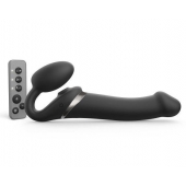 Черный безремневой страпон Multi Orgasm Size L с клиторальной стимуляцией - Strap-on-me - купить с доставкой в Шахтах