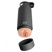 Серый мастурбатор в виде бутылки F*ck Flask - Pipedream - в Шахтах купить с доставкой