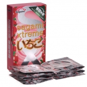 Презервативы Sagami Xtreme Strawberry c ароматом клубники - 10 шт. - Sagami - купить с доставкой в Шахтах