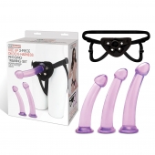 Тренировочный набор с тремя насадками Pegging Training Set - Lux Fetish - купить с доставкой в Шахтах