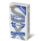 Презервативы Sagami Xtreme Ultrasafe с двойным количеством смазки - 10 шт. - Sagami - купить с доставкой в Шахтах