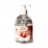 Лубрикант на водной снове Love Protection Strawberry с ароматом клубники - 300 мл. - Lola Games - купить с доставкой в Шахтах
