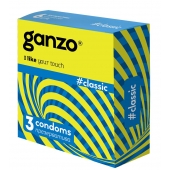 Классические презервативы с обильной смазкой Ganzo Classic - 3 шт. - Ganzo - купить с доставкой в Шахтах