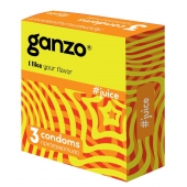 Ароматизированные презервативы Ganzo Juice - 3 шт. - Ganzo - купить с доставкой в Шахтах