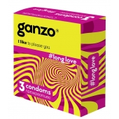 Презервативы с анестетиком для продления удовольствия Ganzo Long Love - 3 шт. - Ganzo - купить с доставкой в Шахтах