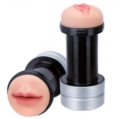 Двусторонний мастурбатор REALSTUFF 2 IN 1 HUMMER MOUTH   VAGINA - ротик и вагина - Dream Toys - в Шахтах купить с доставкой