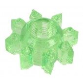 Зеленое эрекционное кольцо-звезда - Toyfa Basic - в Шахтах купить с доставкой