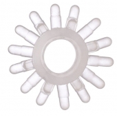 Прозрачное гелевое эрекционное кольцо с шипиками - Toyfa Basic - в Шахтах купить с доставкой