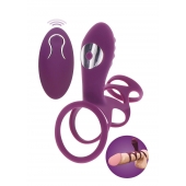 Фиолетовая эрекционная вибронасадка Halo Halo C-Ring Sleeve - Toy Joy - в Шахтах купить с доставкой