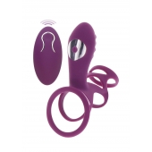 Фиолетовая эрекционная вибронасадка Halo Halo C-Ring Sleeve - Toy Joy - в Шахтах купить с доставкой