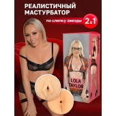 Двусторонний мастурбатор Lola Taylor - 22 см. - ФлешНаш - в Шахтах купить с доставкой