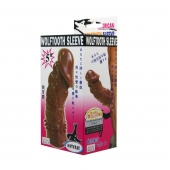 Коричневая насадка на пенис Wolftooth Sleeve - 13 см. - Baile - в Шахтах купить с доставкой