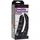Черная насадка-фаллоимитатор для двойной стимуляции Double Penetrator - 16 см. - Doc Johnson - купить с доставкой в Шахтах