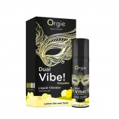 Съедобный жидкий вибратор Dual Vibe! со вкусом лимонного джина с тоником - 15 мл. - ORGIE - купить с доставкой в Шахтах