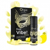 Съедобный жидкий вибратор Dual Vibe! со вкусом лимонного джина с тоником - 15 мл. - ORGIE - купить с доставкой в Шахтах