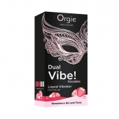 Съедобный жидкий вибратор Dual Vibe! со вкусом клубничного джина с тоником - 15 мл. - ORGIE - купить с доставкой в Шахтах
