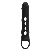 Черная насадка-удлинитель Vibrating Extender With Remote с вибрацией - Dream Toys - в Шахтах купить с доставкой