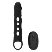Черная насадка-удлинитель Vibrating Extender With Remote с вибрацией - Dream Toys - в Шахтах купить с доставкой