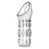 Прозрачная насадка на пенис Stretchy Studded Penis Sleeve Ring - Blush Novelties - в Шахтах купить с доставкой
