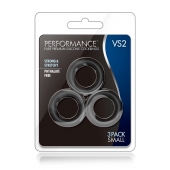 Набор из 3 черных эрекционных колец Black Small Penis Rings - Blush Novelties - в Шахтах купить с доставкой