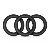 Набор из 3 черных эрекционных колец Black Small Penis Rings - Blush Novelties - в Шахтах купить с доставкой