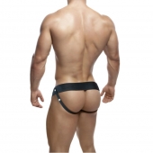 Телесный фаллопротез на черных эластичных ремнях 7 Inch Hollow Strap On - 17 см. - Blush Novelties - купить с доставкой в Шахтах