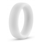 Белое люминесцентное эрекционное кольцо Silicone Glo Cock Ring - Blush Novelties - в Шахтах купить с доставкой