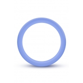 Голубое люминесцентное кольцо Silicone Glo Cock Ring - Blush Novelties - в Шахтах купить с доставкой
