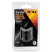 Черное эрекционное кольцо на мошонку Beef Ball Stretcher Snug X Long - Blush Novelties - в Шахтах купить с доставкой