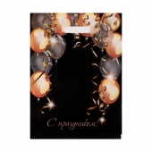 Пакет с вырубной ручкой и принтом в виде шариков (30х40 см) - Сима-Ленд - купить с доставкой в Шахтах