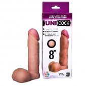 Фаллическая насадка для страпона UNICOCK 8  - 20 см. - LOVETOY (А-Полимер) - купить с доставкой в Шахтах