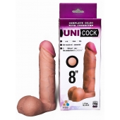 Фаллическая насадка для страпона UNICOCK 8  - 20 см. - LOVETOY (А-Полимер) - купить с доставкой в Шахтах