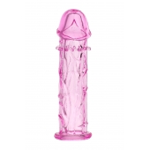 Розовая насадка фаллической формы - 12,5 см. - A-toys - в Шахтах купить с доставкой