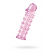 Розовая насадка на пенис с шипами - 12,5 см. - A-toys - в Шахтах купить с доставкой