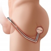 Кольцо на пенис с анальным стимулятором Stainless Steel Anal Hook   Cock Ring - BlueLine - в Шахтах купить с доставкой