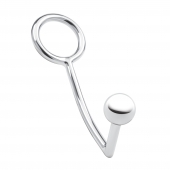 Кольцо на пенис с анальным стимулятором Stainless Steel Anal Hook   Cock Ring - BlueLine - в Шахтах купить с доставкой