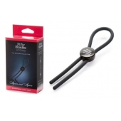 Тёмно-серое эрекционное кольцо с зажимом Again and Again Adjustable Cock Ring - Fifty Shades of Grey - в Шахтах купить с доставкой