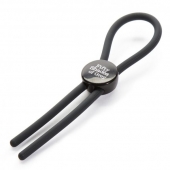 Тёмно-серое эрекционное кольцо с зажимом Again and Again Adjustable Cock Ring - Fifty Shades of Grey - в Шахтах купить с доставкой
