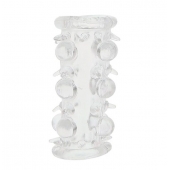 Прозрачная насадка на пенис с шипами и бугорками JELLY JOY LUST CLUSTER CLEAR - Dream Toys - в Шахтах купить с доставкой